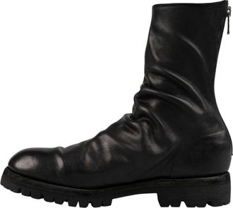 Guidi Schoenen, Heren, Zwart, 46 EU, Leer, Hoge Laarzen met Rits Achter