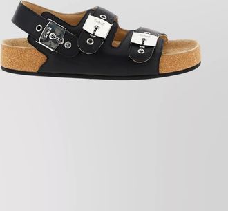 Balenciaga leather flat sandals