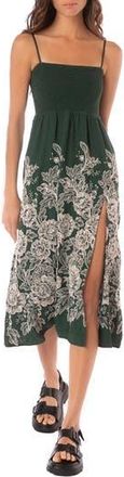 Maaji Smocked Cover-Up Dress in Green at Nordstrom Rack, Size Large