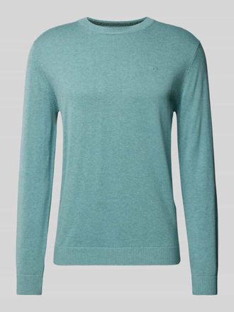 Tom Tailor Strickpullover mit Label-Stitching Modell BASIC in Mint, Gr&ouml;&szlig;e XXL