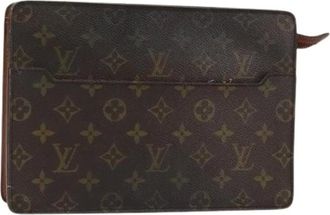 Louis Vuitton Pre-owned Clutches, female, Brown, Size: ONE SIZE Pre-owned Canvas Clutch