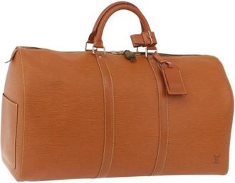 Louis Vuitton Pre-owned Boston Bag - Dames - Vintage Weekendtas - Bruin - ONE Size - Leer - Vintage