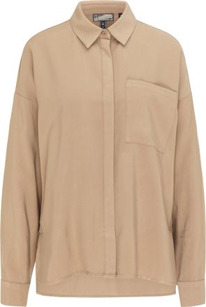 Dreimaster Dreimaster overhemdblouse Dames zand