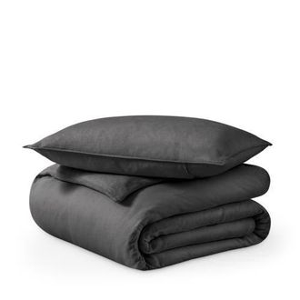Bare Home 100% European Linen Duvet Cover and Sham Set in Grey at Nordstrom, Size Twin
