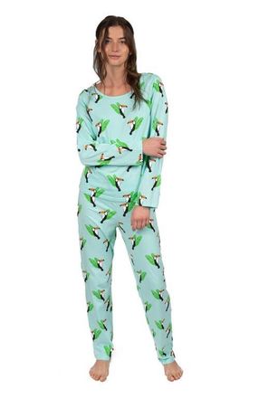 Leveret Womens Loose Fit Cotton Matching Family Pajamas, Animal & Nature Prints in Toucan Bird at Nordstrom, Size X-Small
