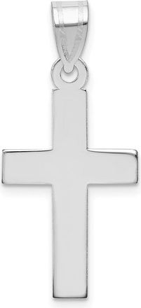 Diamond2Deal 14k White Gold Polished Cross Pendant