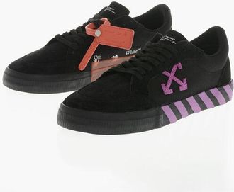 Off-white Low Cotton and Suede Sneakers VULCANIZED with Monogram size 46