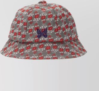 Needles flower print wide brim hat