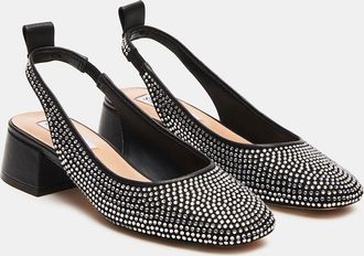 Steve Madden Slingback leren pumps; brede hak
