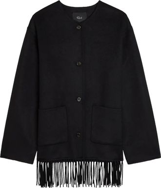 Rails fringed pocket coat - women - Wool/Polyester - M - Black