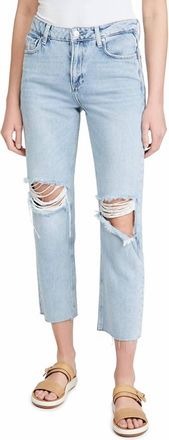 Paige Noella Straight Jeans In Doretta Destructed