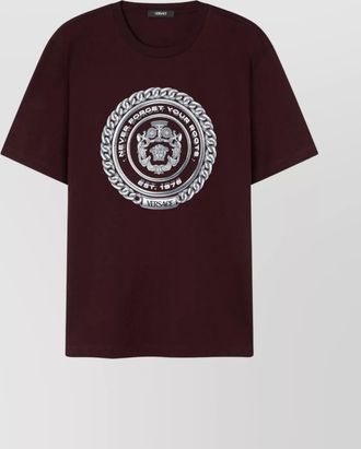 Versace cotton graphic print crew neck short sleeve t-shirt