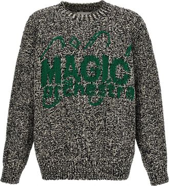Jil Sander Magic Orchestra Sweater - Heren - Ronde hals truien - Veelkleurig - M - Katoen - Truien & Vesten