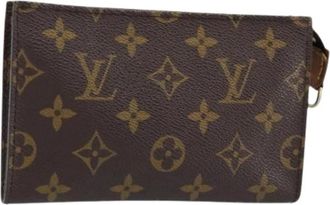 Louis Vuitton Pre-owned Accessory Pouch - Dames - Vintage Accessoires - Bruin - ONE Size - Leer - Vintage