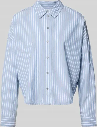 Marc O'Polo Relaxed Fit Hemdbluse aus reiner Baumwolle in Hellblau, Gr&ouml;&szlig;e 38