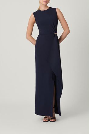 Shoshanna Midnight Stretch Crepe Allie Dress in Navy at Nordstrom, Size 14