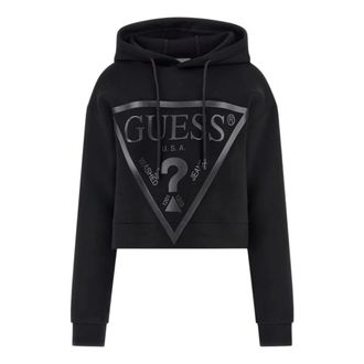 Guess Dames, Sweatshirts & Hoodies, Zwart, Maat: XS Viscose