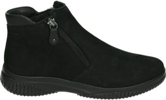 Hartjes Westers stijl zwart nubuck dameslaars - Dames - Enkellaarsjes - Zwart - 37 1/2 EU - Schoenen