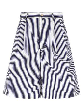Comme Des Gar&ccedil;ons White Cotton Bermuda Shorts