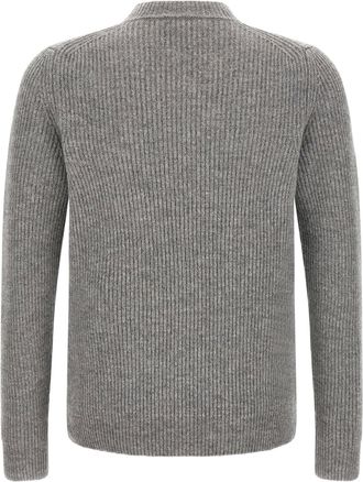 Zanone Ribbed Virgin Wool Sweater - Grey