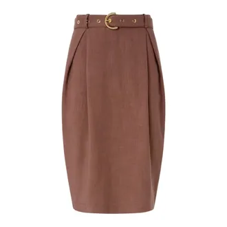 Pinko Pencil Skirts, female, Brown, Size: 2XS Edwena Gonna Frisottino