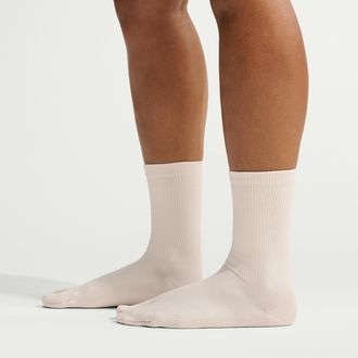 Nike Womens SKIMS Rift Split-Toe Crew Socks (1 Pair) in Brown | IW5834-104