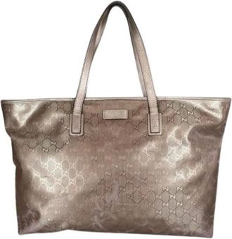 Gucci Pre-owned Tote Bags, female, Beige, Size: ONE SIZE Pre-owned GG Imprim&eacute; Tote Bag