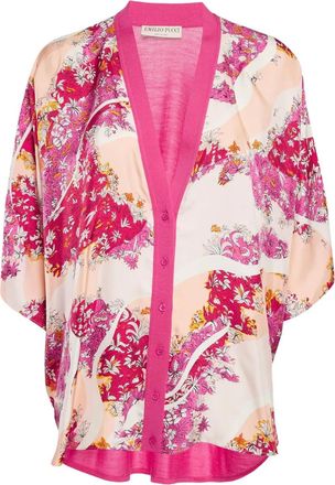 Pucci Vest met bloemenprint - Beige