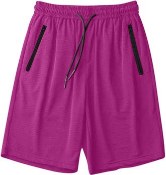 Generic RLEHJN Summer Shorts for Women and Men UK Sale Clearance, Ladies Shorts with Zip Pockets Elasticated Waist Solid Color Lounge Pants Gym Athletic Sport