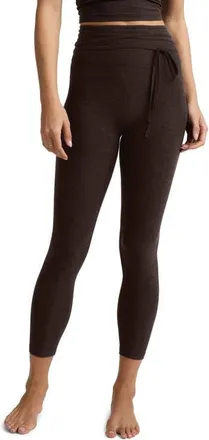 Beyond Yoga Spacedye Its a Tie Leggings in Dark Chocolate Heather at Nordstrom, Size X-Small