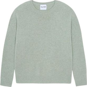 Kujten Amelie Sweater - Dames - Ronde hals truien - Groen - S - Wol - Truien & Vesten