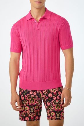 Mr Turk Kensington Short Sleeve Knit Polo in Forrest Rose at Nordstrom, Size X-Small