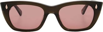 Garrett Leight WEBSTER SUN Bordeaux Cat Eye Sunglasses 2138 MSTO/BOR 49