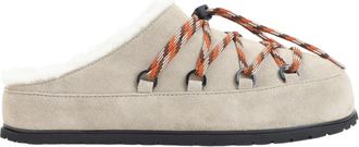 Prada Schoenen, Dames, Beige, 36 EU, Leer, Deserto mules gevoerd met schapenvacht