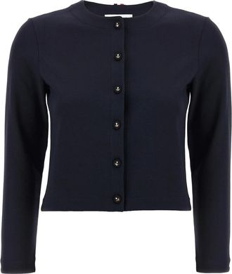 Thom Browne Truien & Vesten, Dames, Blauw, M, Milan Stitch Cardigan