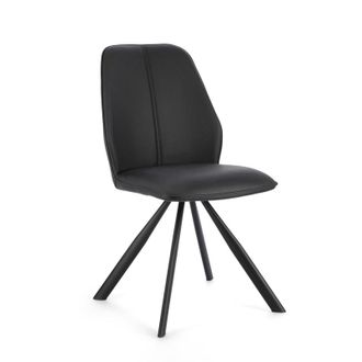 BIZZOTTO Sedia Maxwell Con Struttura In Compensato, Per Arredo Interno 44 X 62 X H 88 Cm -nero / Confezione Da 4 Pezzi