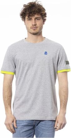 Invicta Grijze Katoenen Logo Print T-Shirt - Heren - Polos - Grijs - L - Katoen - Tops