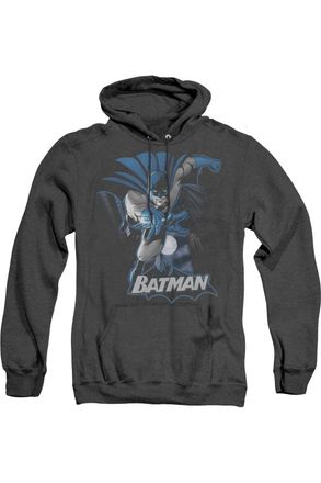 Gildan Justice League of America Batman Blue & Gray Adult Heather Hoodie / Hooded Sweatshirt