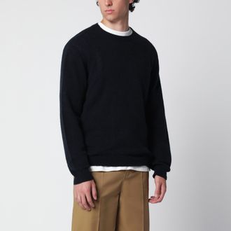 Roberto Collina Maglione blu navy in misto lana