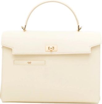 Anya Hindmarch Handbags, female, Beige, Size: ONE SIZE Top Handle Foldover Bag