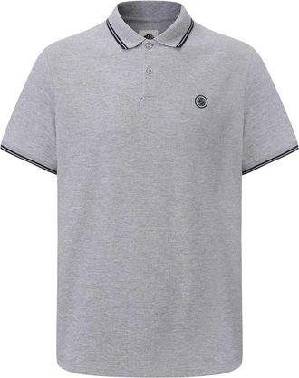 Pretty Green Heren Poloshirt met Tip (Grijs)