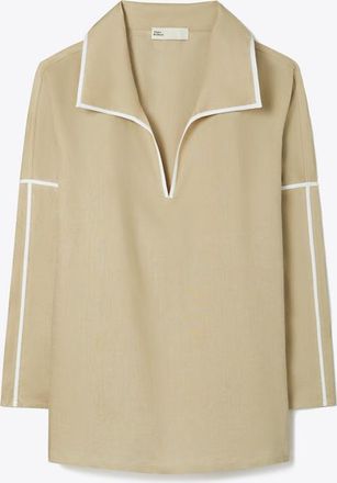 Tory Burch Womens Linen Beach Shirt, size XS