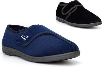 Generic Mens Carpet Slippers Size 6 Boys Slippers Size 12 Mens Touch Fastening Slipper Touch Fastening Slipper Extra Large Extra Large Sizes Sizes 6-13 Navy/B