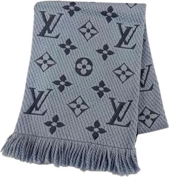 Louis Vuitton Pre-owned Stole - Dames - Vintage Accessoires - Blauw - ONE Size - Wol - Vintage