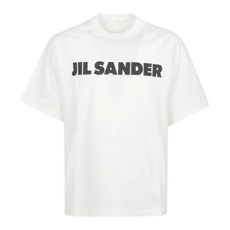 Jil Sander T-Shirts, male, White, Size: XL Cotton Crew-Neck T-Shirt