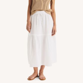 Nautica Womens Gauze Midi Skirt