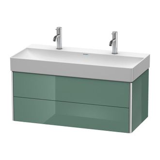 Duravit Duravit Xsquare Mueble De Pared 98,4 46,0 Cm, 2 Cajones, Para Lavabo Durasquare 235310, Color (frente/cuerpo): Jade Laca Alto Brillo - Xs416300303