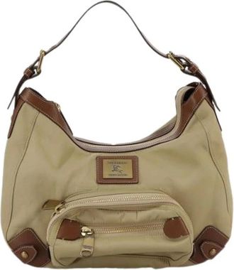 Burberry Pre-owned Shoulder Bags, female, Beige, Size: ONE SIZE Pre-owned Blue label shoulder bag
