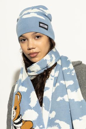 Moschino Cap With Logo Patch, Unisex, Blue