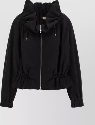 Dries Van Noten drawstring collar sweatshirt with elasticated cuffs and hem